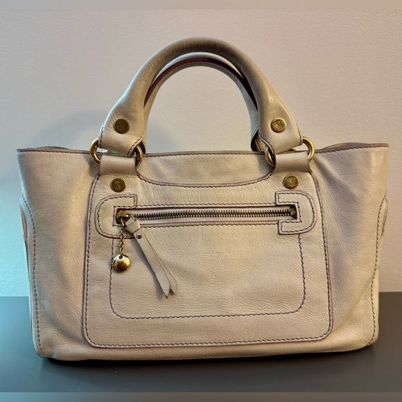 Celine Boogie Bag Tote White and Lavender Leather - Michael Kors Design Era Y2K - Picture 5 of 16